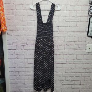 NEW Boden Cross Back Jersey Midi Dress Size 12R Black Sweet Daisy Floral Pockets